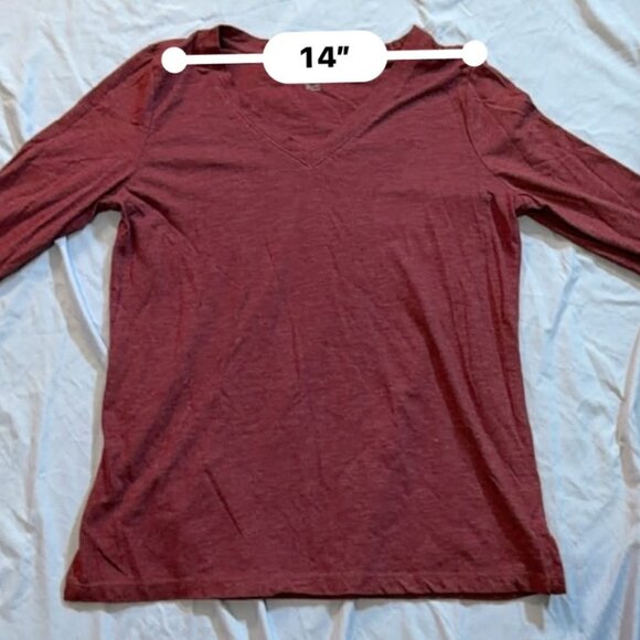 Bundle of FOUR Falls Creek brand Long Sleeve Vneck basic tops SIZE MEDIUM - Picture 10 of 13
